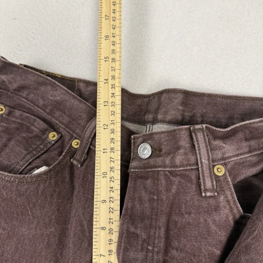 Vintage 90s Levis 501 XX Jeans Mens 36x34 Brown Plum Faded Button Fly Denim‎